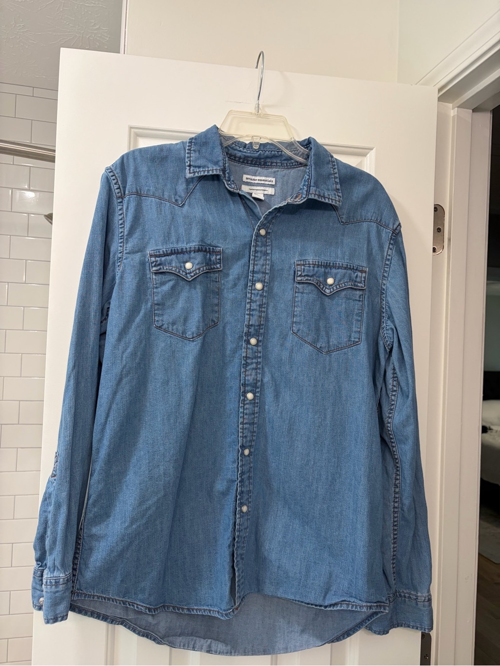 Light Blue Denim Western Shirt for men or women